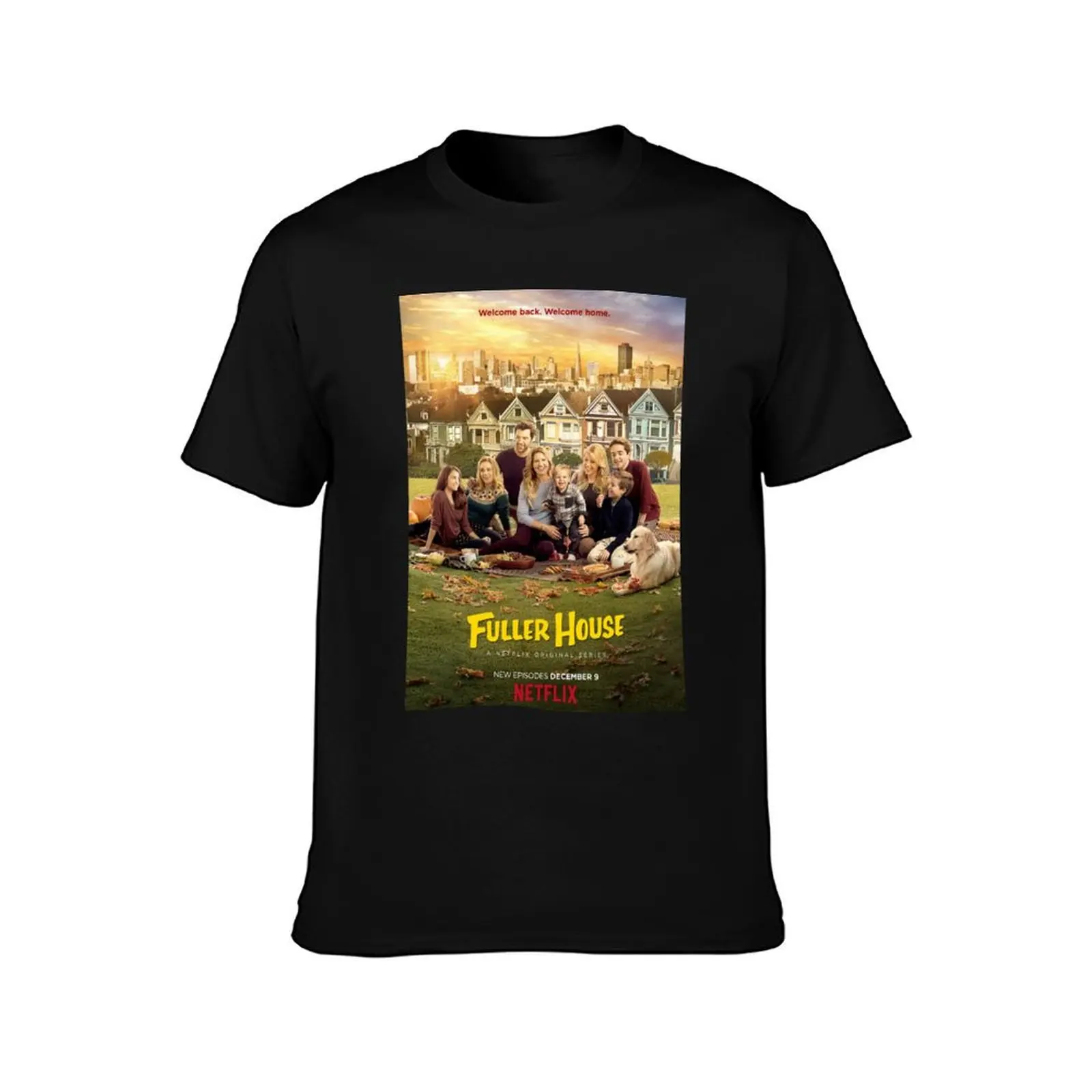 Fuller House cast merch T-Shirt street wear animal prinfor boys plain black t shirts men