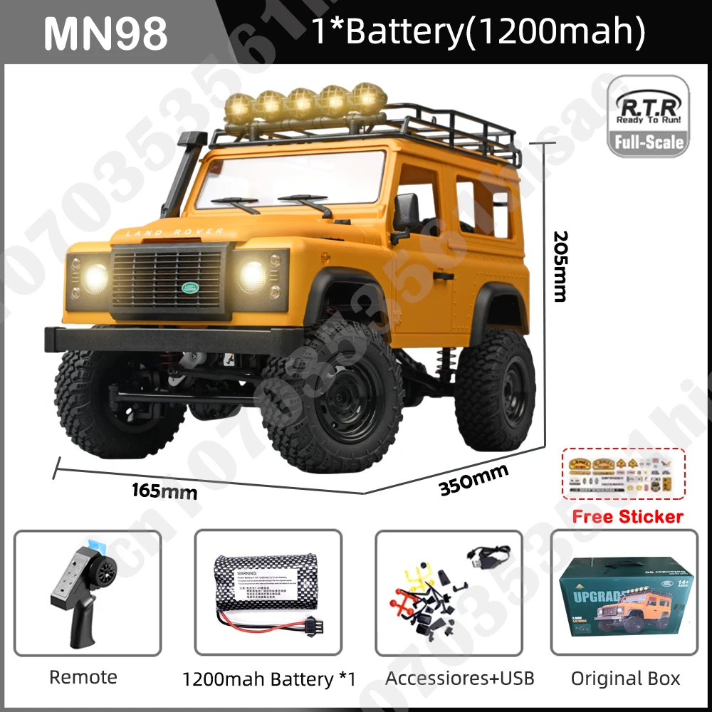 1:12 Schaal MN Model RTR Versie RC Auto 2.4G 4WD MN99S MN99 RC Rock Crawler Defender Afstandsbediening 1/12 Truck kinderen Speelgoed