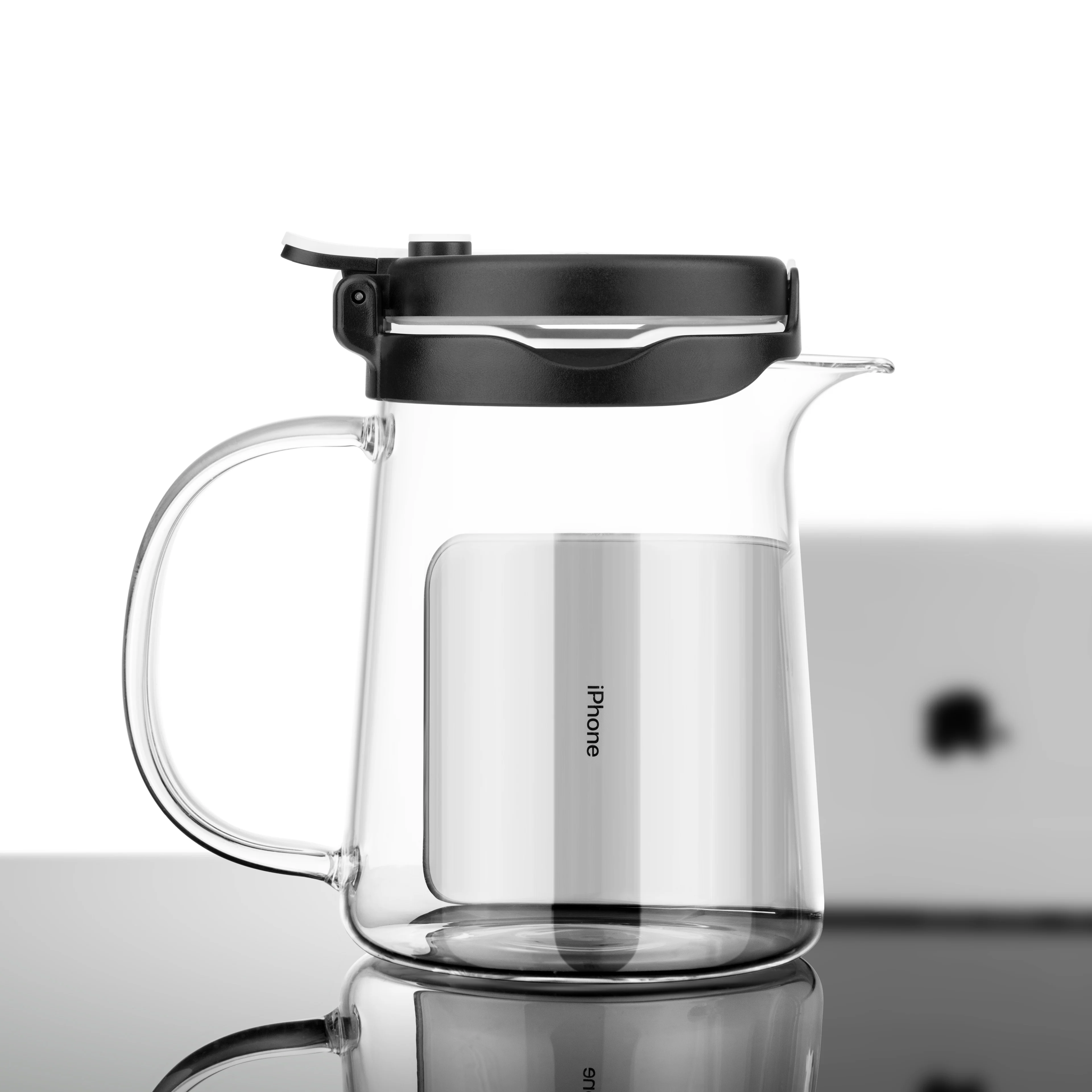 Bonston- elegant cup insulation separation bubble teapot heat-resistant glass teapot simple filter tea cup