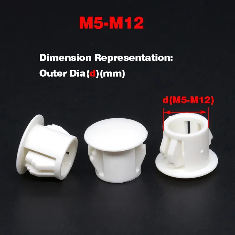 

Nylon Plastic Round Hole Cover Button Cap Black Screw Plug Decorative Cover for Hole Protection and Aesthetic