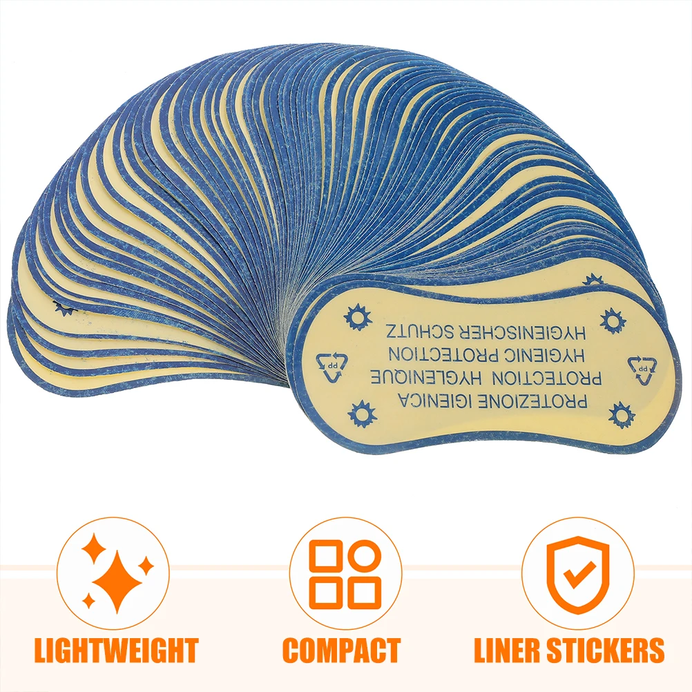

100 Pcs 4 8X11cm Blue Stickers Protective Adhesive Liners For Swimsuit Private Part Labels Swimwear Decals
