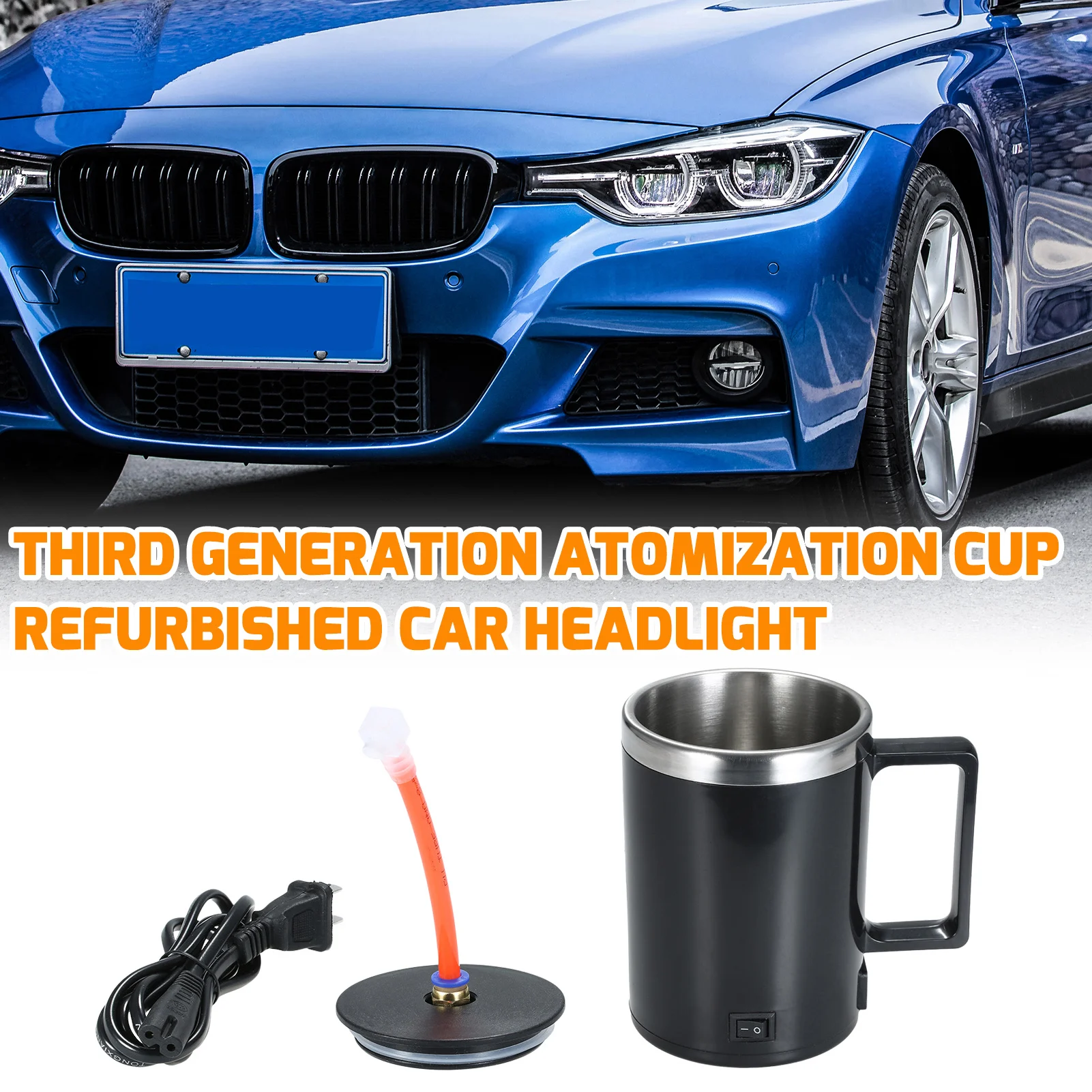 Atomizing Cup Car Headlight Renovation Atomizing Cup Set Evaporation Heating Cup Lid Tool Refurbished Atomizing Cup Restoration