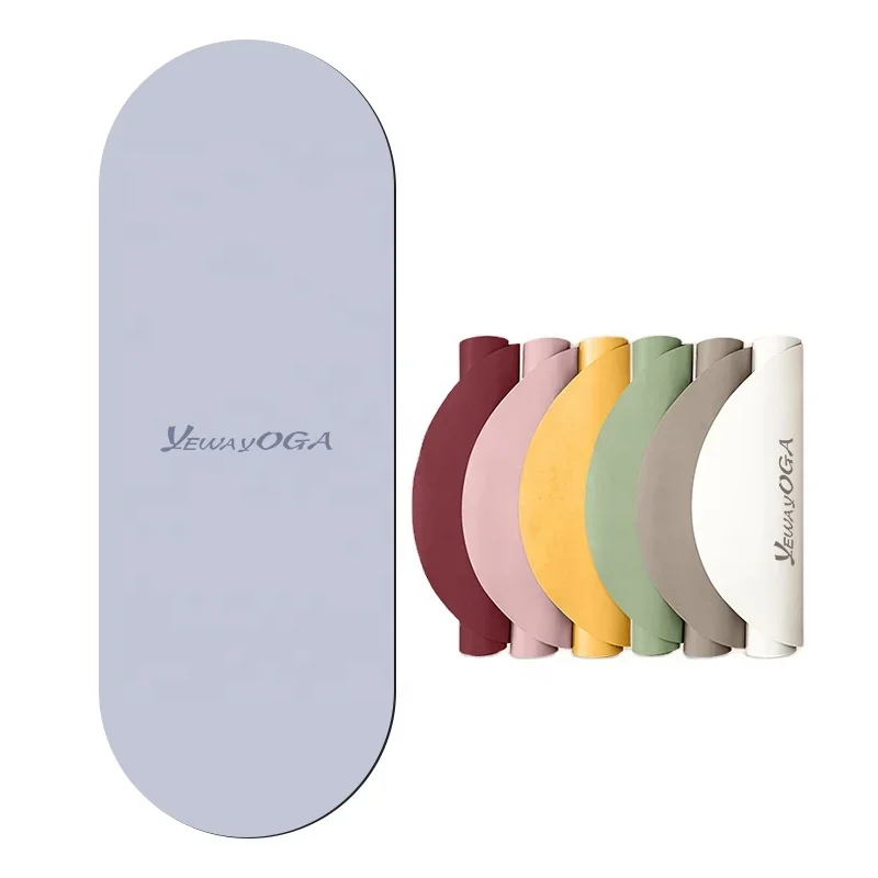 Oval Pilates Yoga PU Natural Rubber Yoga Mat