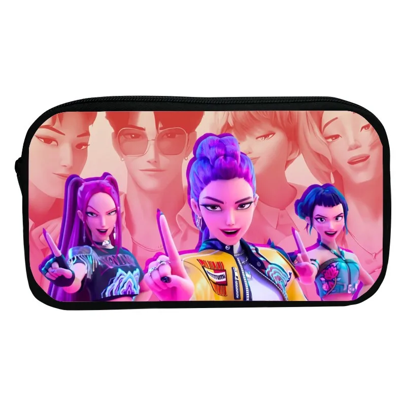Neue Hunter Kpop Student Bleistift Fall Große Tuch Tasche Für Mädchen Büro Schule Stift Tasche Cartoon Dämon Bleistift Box Stift Halter Fall