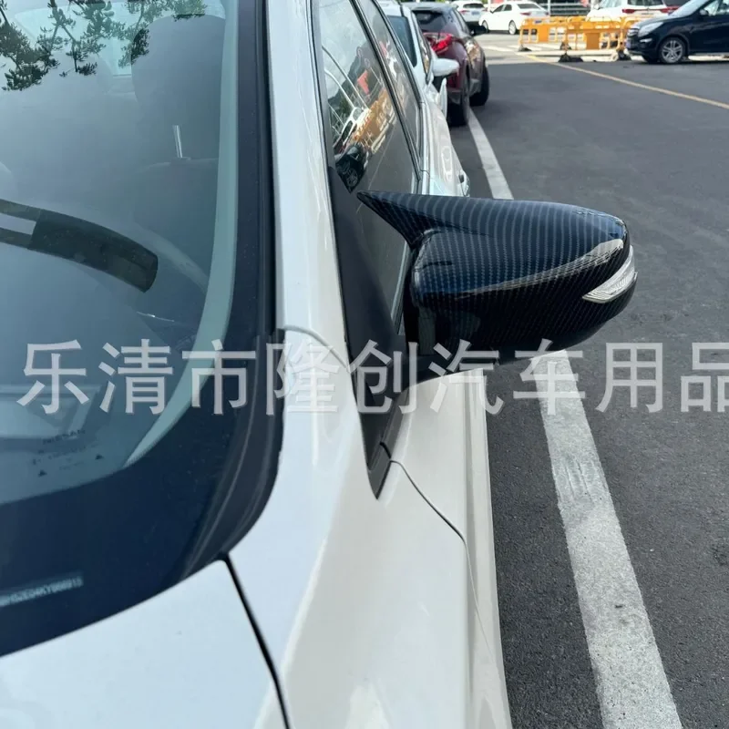 For Nissan Tiida 2016-2024 Carbon Fiber Rearview Mirror Cover Devil Ear Shell Car Styling Accessories Modification Parts