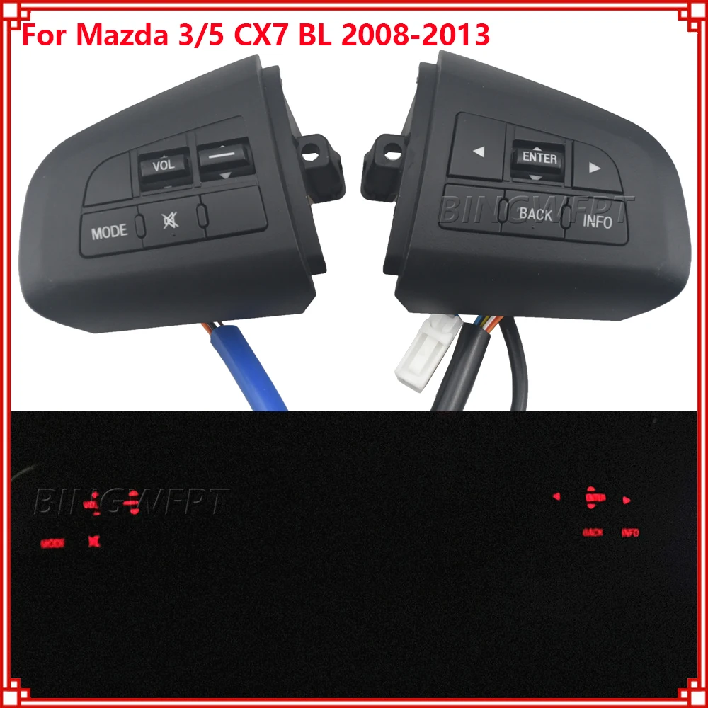 For Mazda 3 BL 2010 CX-5 CX5 CX-7 CX7 Original Switches High Quality Steering Wheel Button BT Phone Audio Volume Control Switch