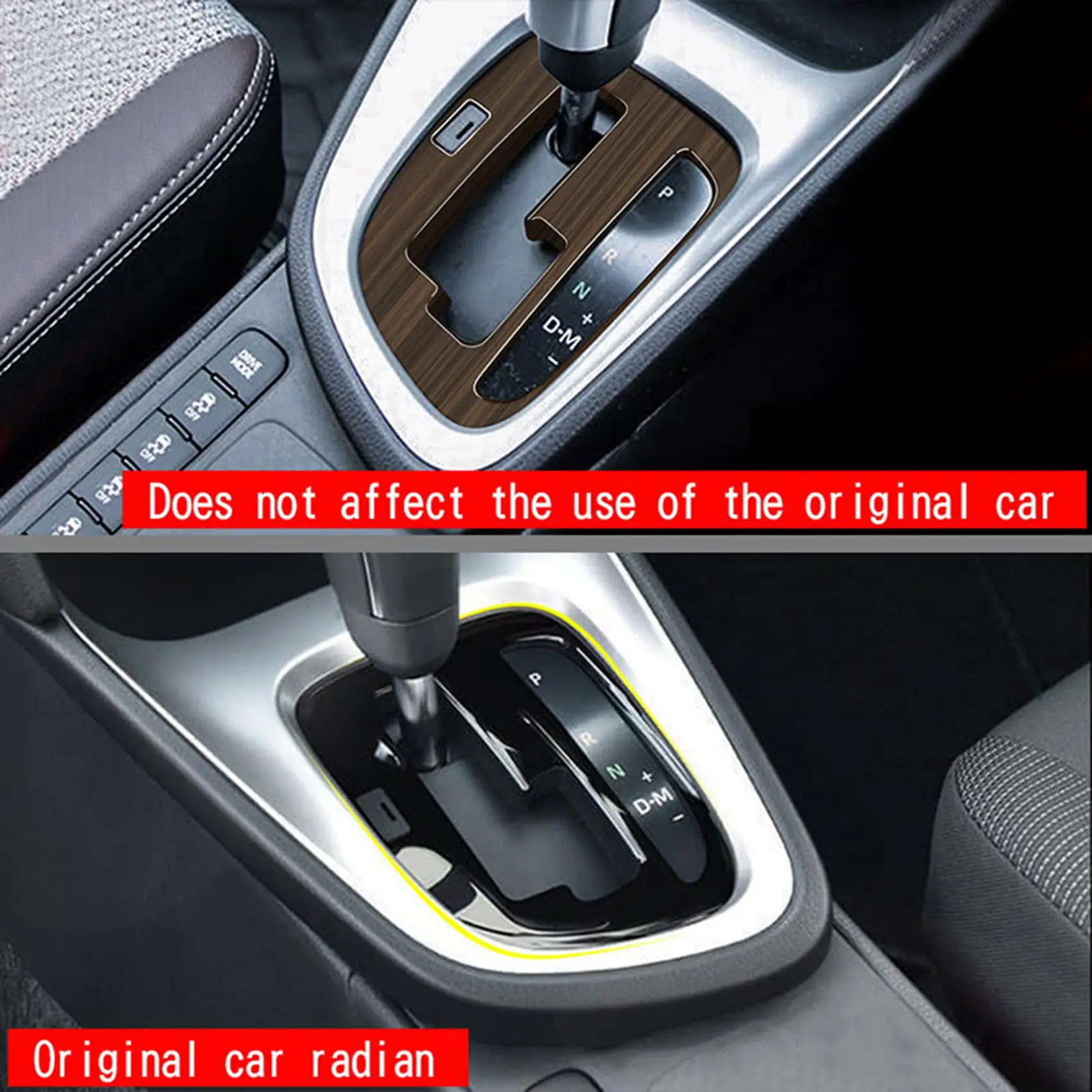 مقبض تغيير سرعات مركزي أسود للسيارة ، ديكور إطار اللوحة ، ملحقات غطاء لتويوتا ياريس كروس