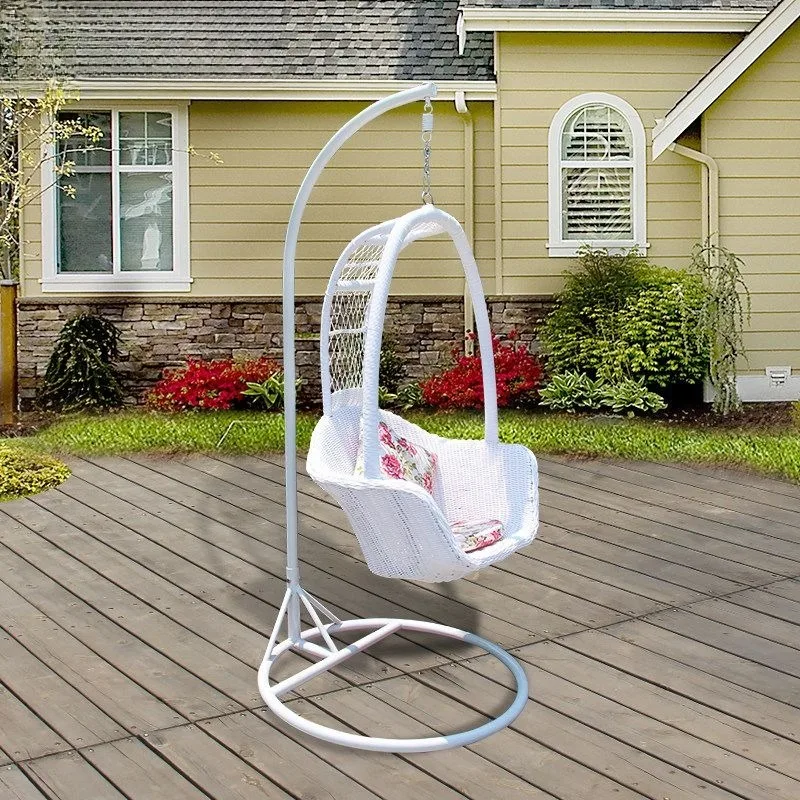 chair swing, wrought iron cradle adult bird's nest balcony imitation rattan chair, indoor rattan chair rocking