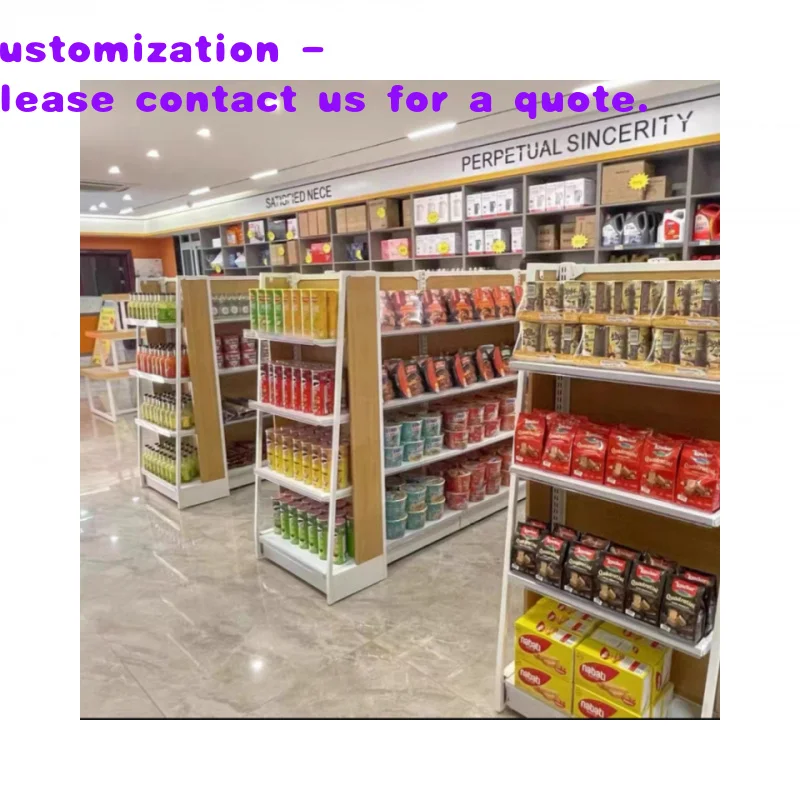 

Стеллажи для магазинов на заказ, деревянные витрины для супермаркетов, двусторонние гондолы, торговые полки для супермаркетов