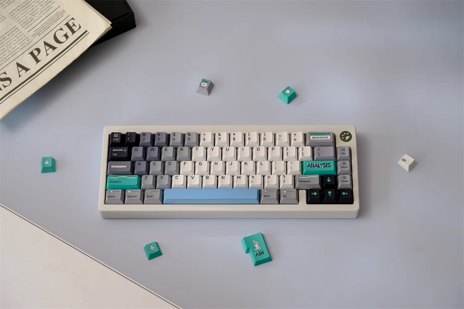 Future Archaeology Keycaps 151 Keys Cherry PBT Personalized Keycaps Suitable for Mechanical Keyboard