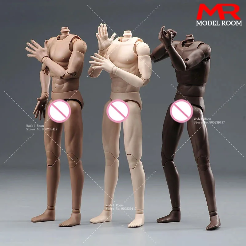 DT001 DT002 DT003 1/6 Male Soldier Super Flexible Joint Body with Soft Hands Feet 27cm Standard Muscle Action Figure Doll