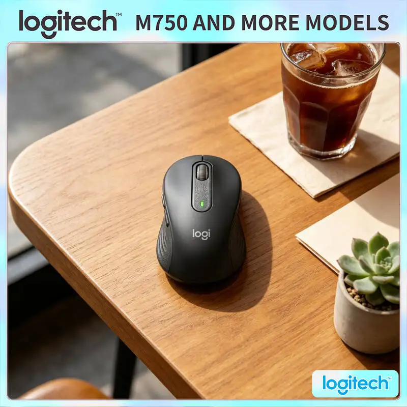 Logitech M750 Office Mouse - 4000 DPI, Soft Thumb Rest, SmartWheel, 10m Range, 20-Month Battery, Work Efficiency Tool