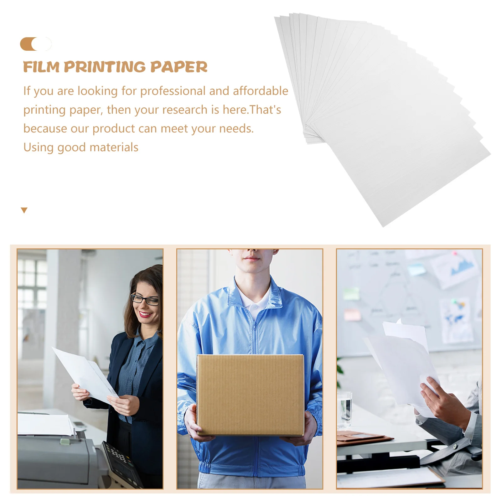 

20Pcs Waterproof Inkjet Printer Paper Glossy Photo Printing Paper Self Adhesive Colorful for Home Office School Use