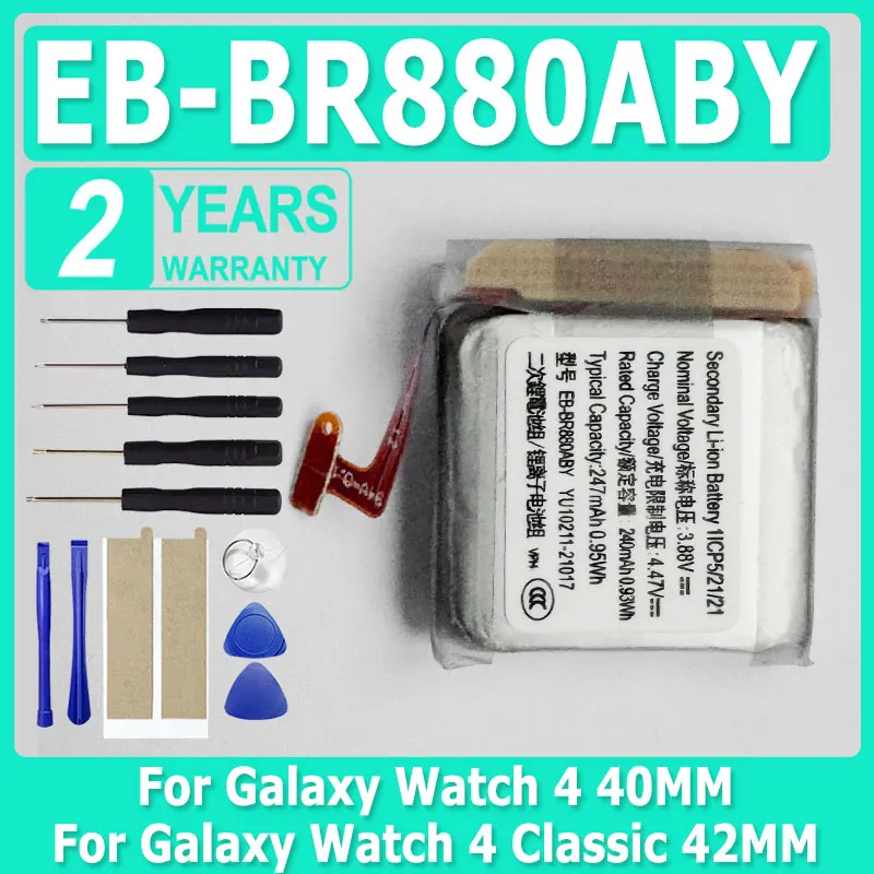 

EB-BR880ABY 240mAh For Samsung Galaxy Watch 4 40MM SM-R860 R860 ,For Galaxy Watch 4 Classic 42MM R880 SM-R880 R885 R885U + Tools