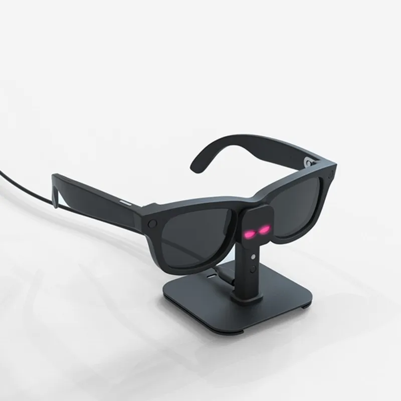 HOUSEHOLD*GOOD For AI Glasses Series Dedicated Charging Base with Dual Charging Type-C Interface Magnetic Suction Fixation
