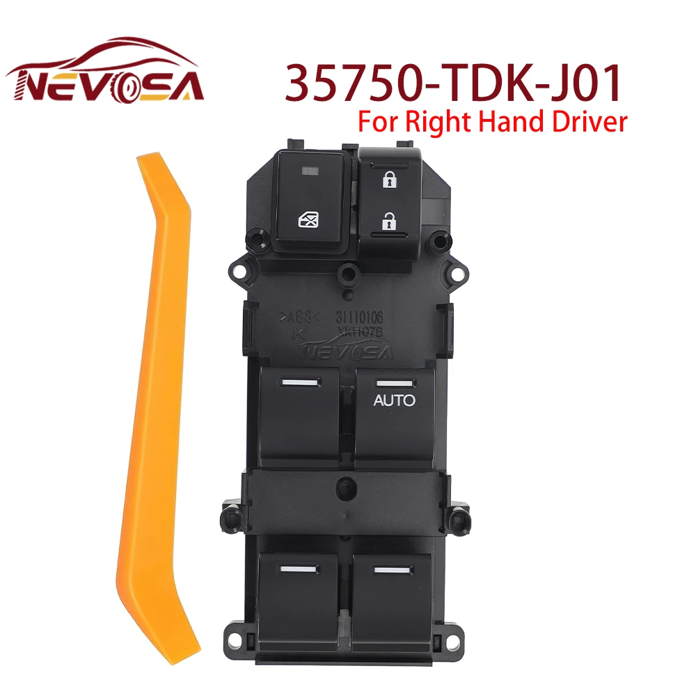 Nevosa-ウィンドウスイッチホンダ用,2自動右側ドライバー,35750-tc0