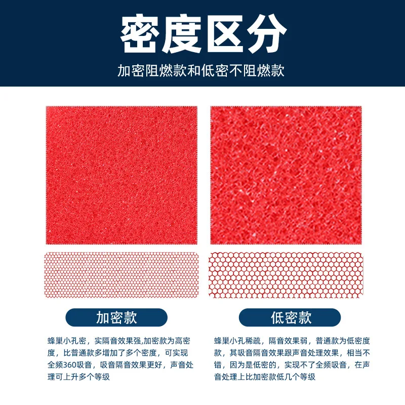 مربع عازل للصوت القطن الجدار ذاتية اللصق رغوة صوتيةKTV لوحة عازلة للصوت غرفة المعيشة لهب الصوت الملطف Soundproo #4