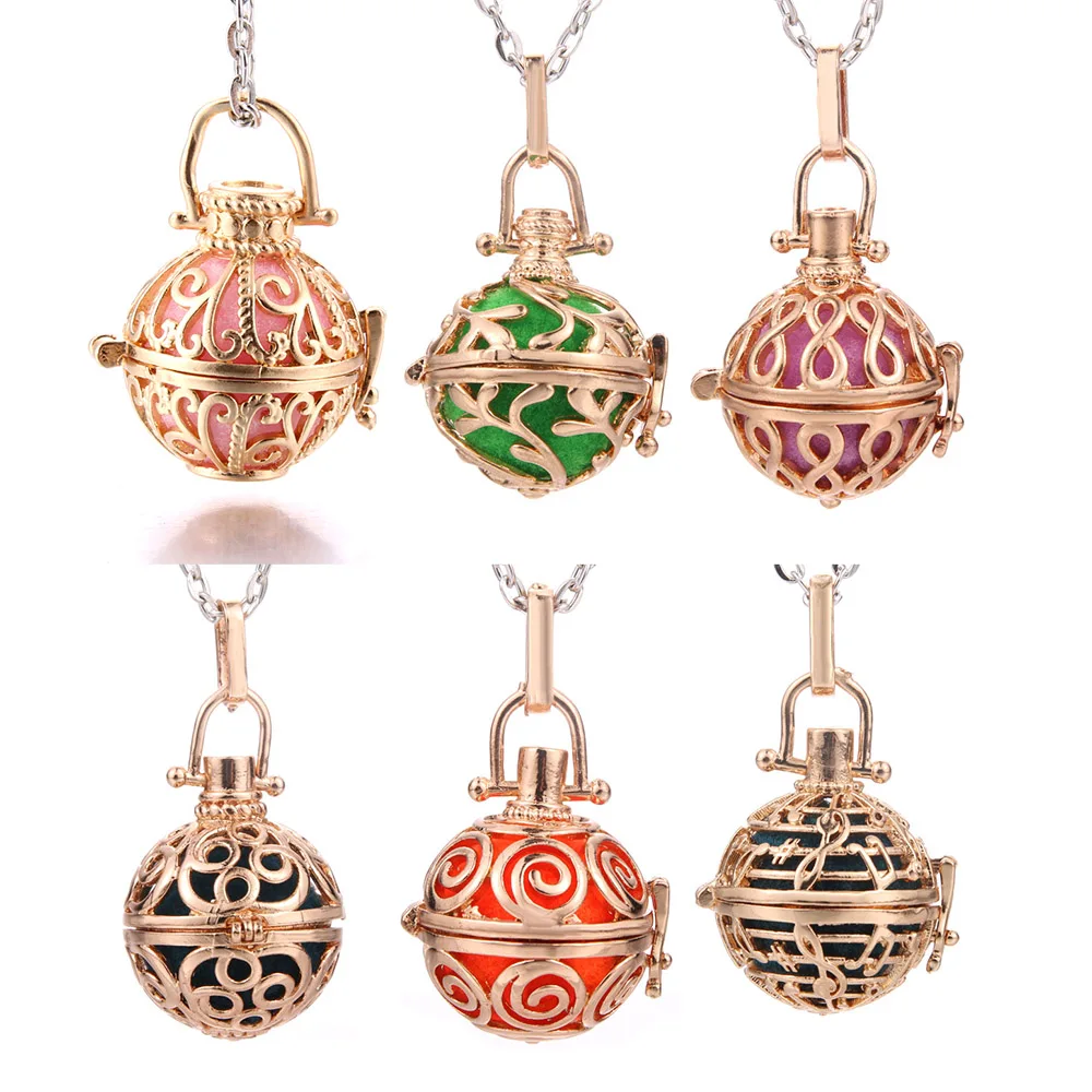 México carillón música Ángel bola llamador medallón collar oro embarazo collar aromaterapia aceite esencial difusor Accesorios