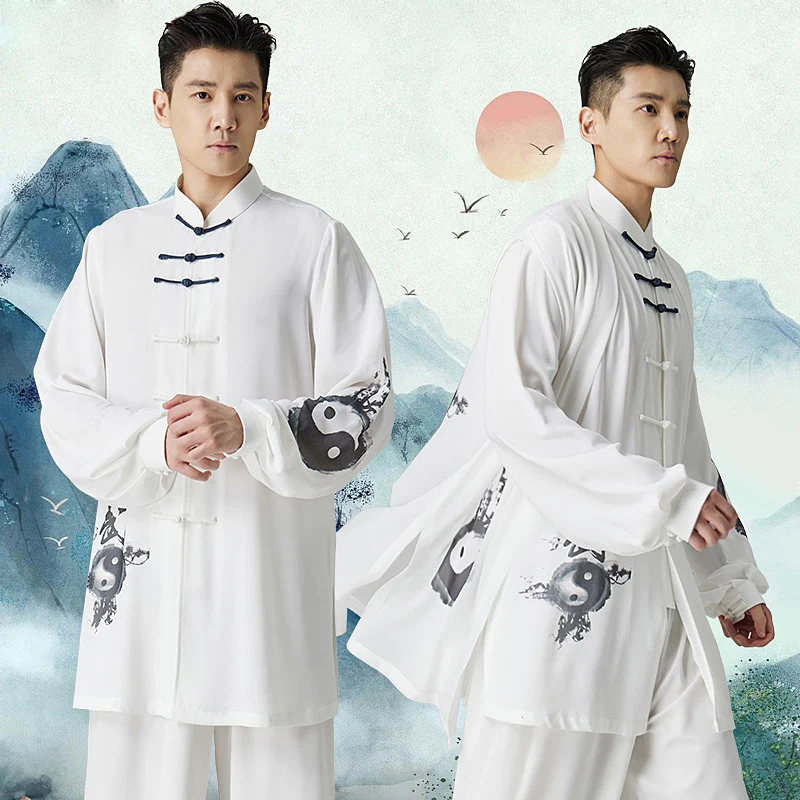 Women's Unisex Tai Chi Suit 2025 New Arrival Gradient Flowing Performance & Competition Wear Shawl Collar Martial Arts Training