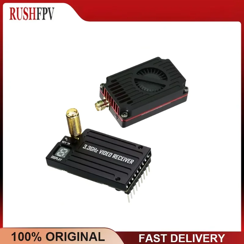 RUSHFPV 3.3G 4W VTX VRX Combo Video Transmitter Receiver IRC Tramp for Long Range FPV Drone