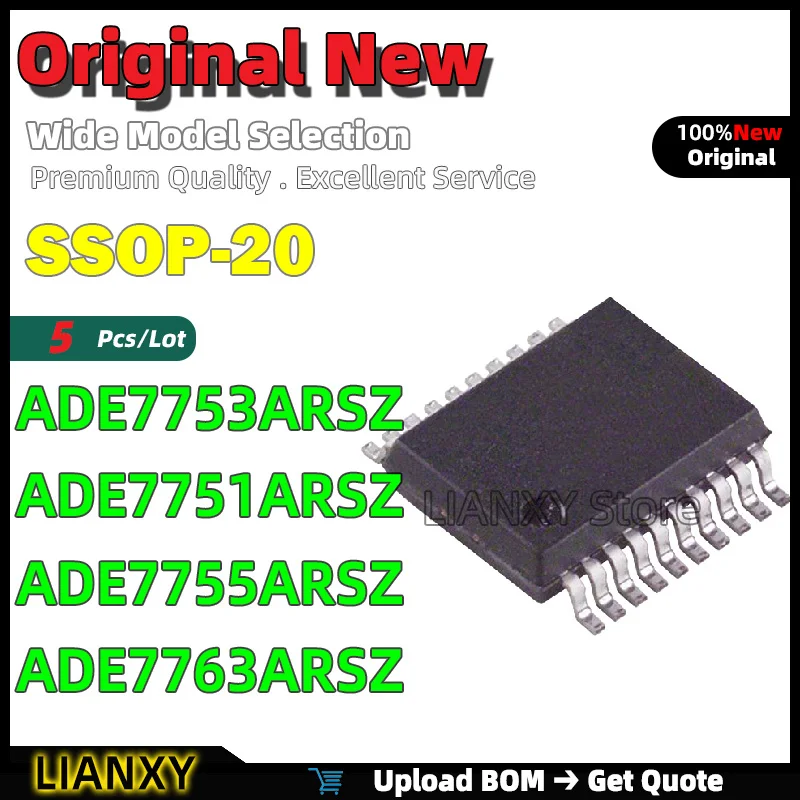

5 шт. SSOP-20 ADE7753ARSZ ADE7751ARSZ ADE7755ARSZ ADE7763ARSZ ИС измерения энергии, новый оригинальный