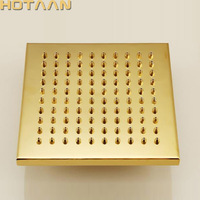 . Gold Color 8 inch 20x20cm Square OverHead Rain Shower Head, Copper Bathroom Shower,Chuveiro YT-51103