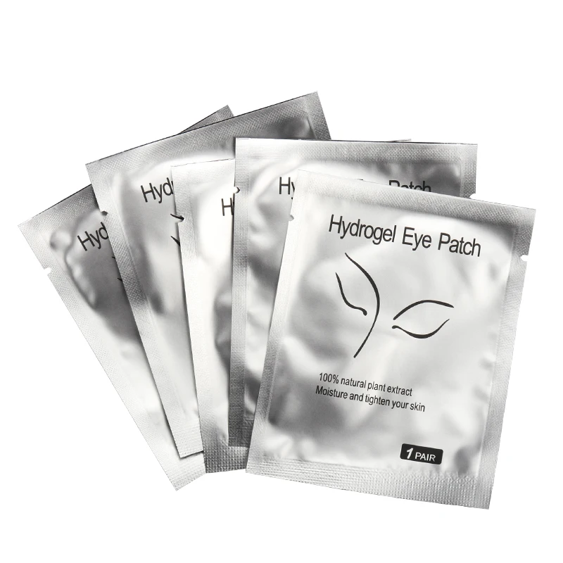 Qiwu50 pares de cílios sob os olhos remendos almofada de isolamento remover hidrogel olho remendo adesivo junta extensão de cílios ferramentas de maquiagem