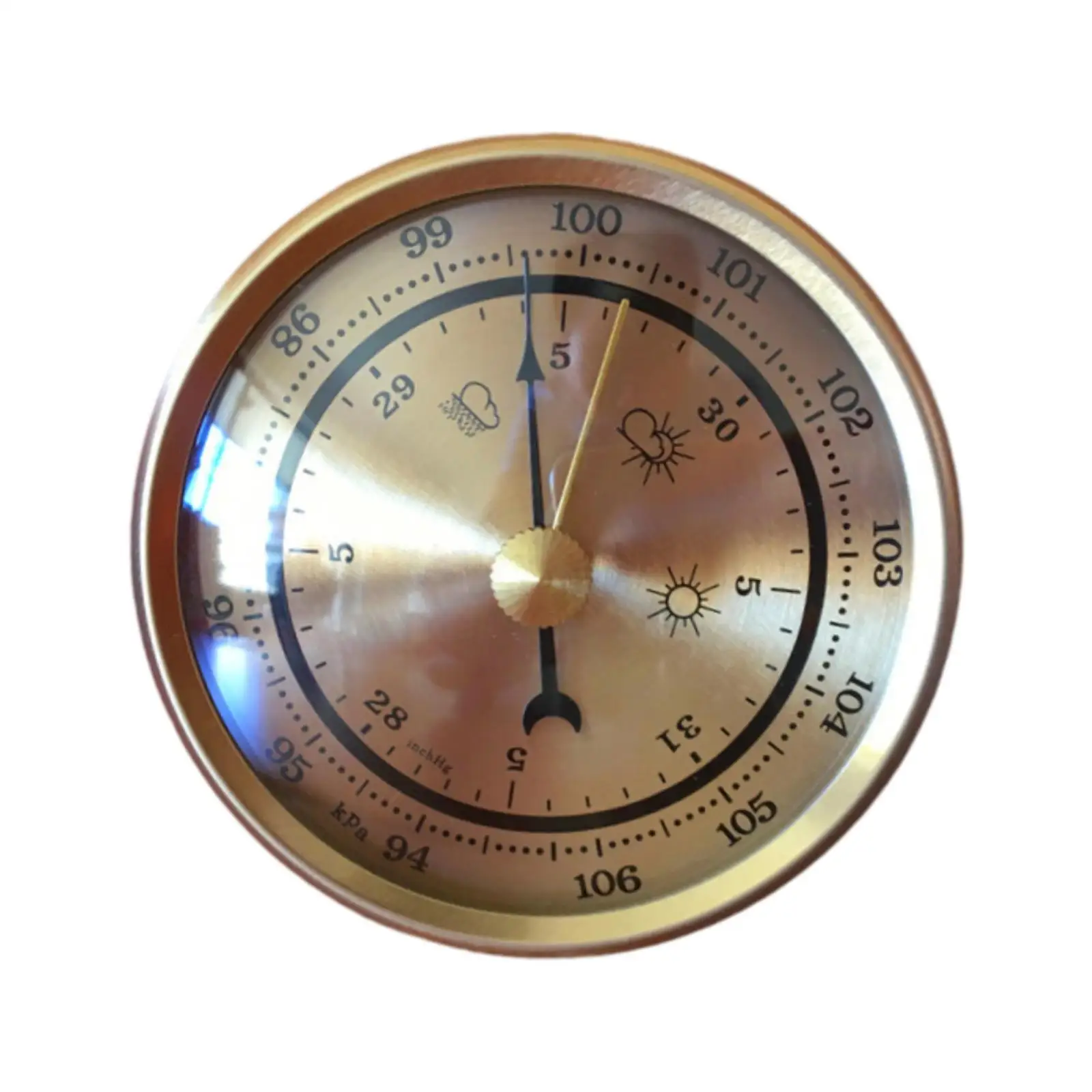

Fishing Barometer Fishing Accessory Professional Gold Easy to Use,Outdoor Metal Automatic,High Performance Pressure Gauge