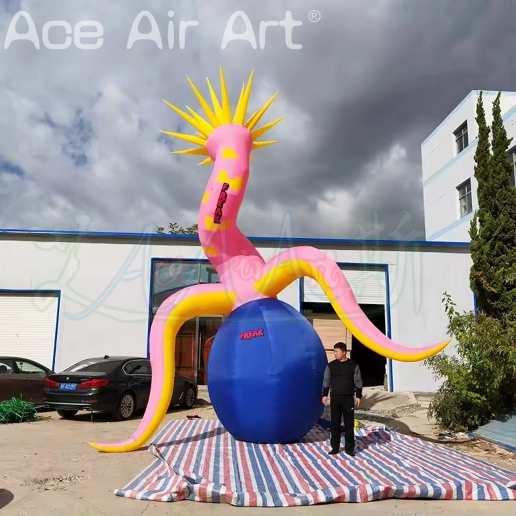 Gigantische buiten zee anemoon opblaasbare reclame bloem indrukwekkende zeebloem opblaasbaar voor buitenadvertenties