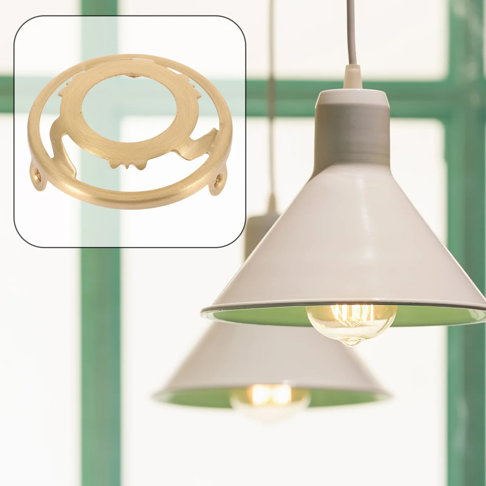 Part Pure Copper Lamp Base Chandelier Shade Holder Saddle 630X630X230CM Light Fixture Collar Ring