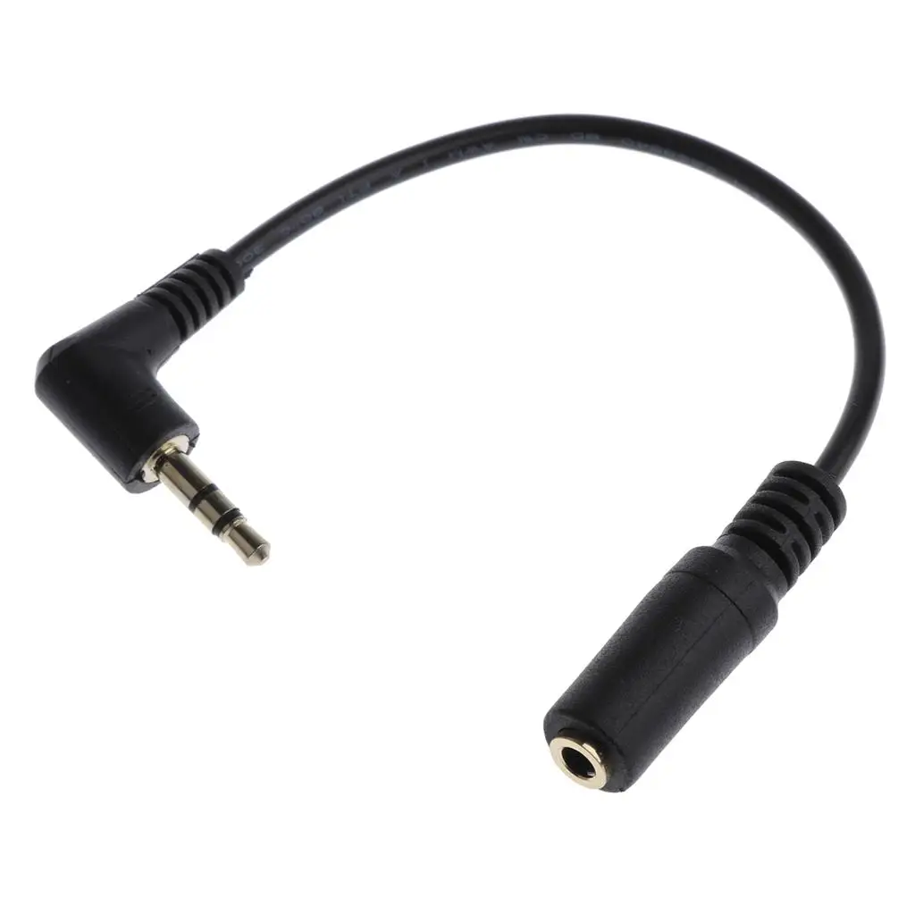 Audio Adapter Cable 90 Degree Headphone Connector Gold Plated 3 5mm Extension for Mobile PC Voice Recorder