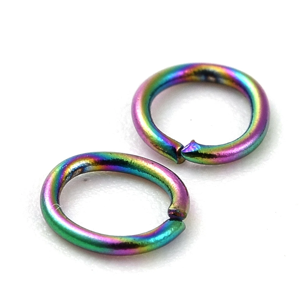 100pcs 304 Stainless Steel Open Jump Rings 3.5/4/5/6mm Multi-color Splits Rings for jewelry making DIY accessories Supplies