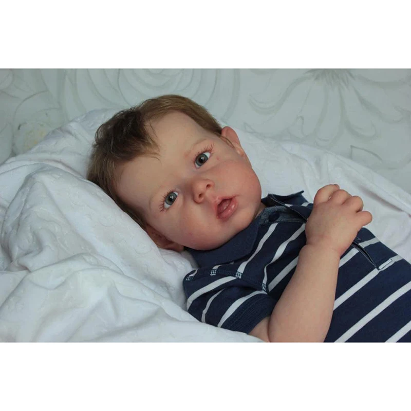 55CM Bebe Doll Reborn Baby Liam Boy Soft Bodied Silicone Doll  Newborn Size High Quality Collectible Art Doll with Accessories