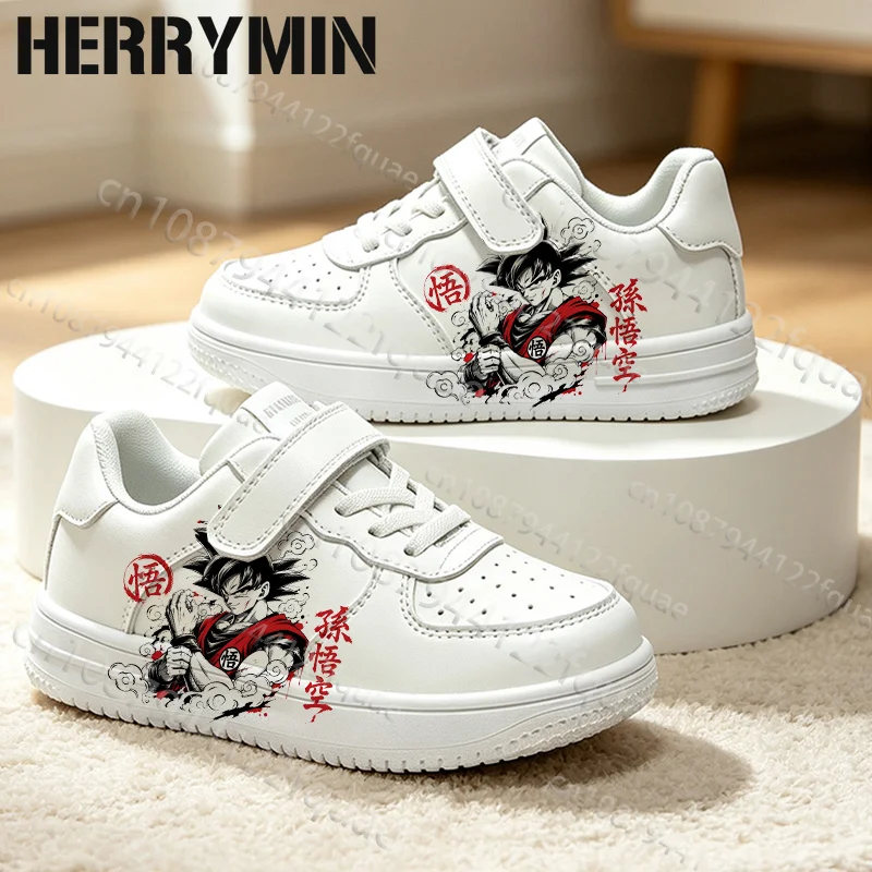 Youth Student Thick Sole Non Slip Dragon Ball Design Minimalist Trendy Walking Sneaker Waterproof Four Seasons Shoes for Boys