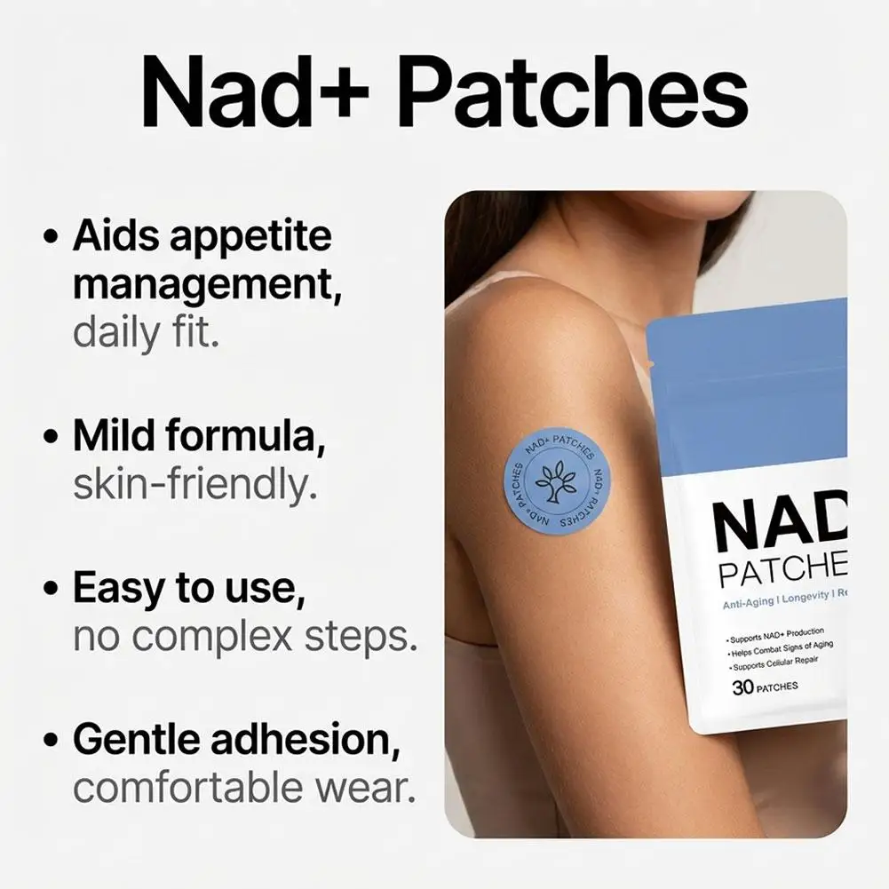 NAD+ Patches 1/3/5/10pcs Anti Aging Support NAD+ Production Transdermal Absorption For Cellular Repair Longevity