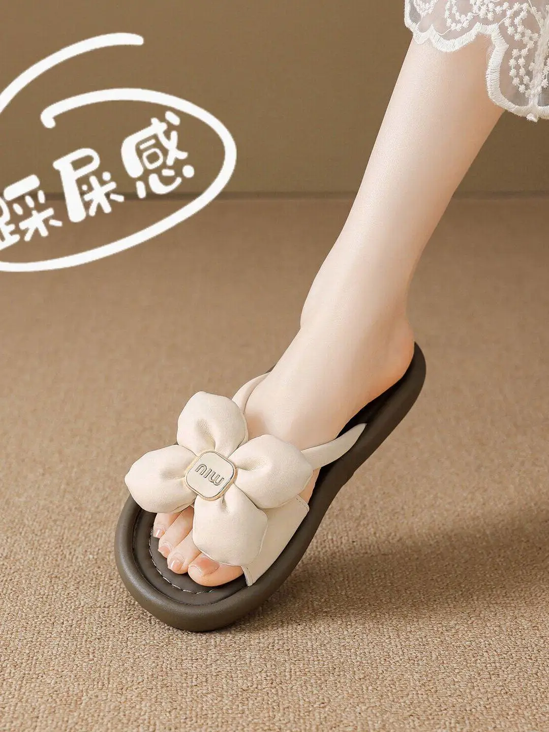 女の子用ソフトボトムサンダル-夏用アウトドアウェア-花柄デザイン-スカートとお揃い-小学生向けサイズ