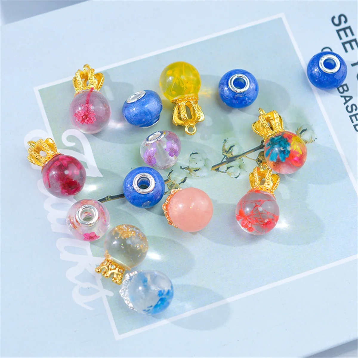 Juego de moldes de silicona, molde colgante para Diy, collar, pulsera, fabricación de joyas, artesanía-20 cavidades