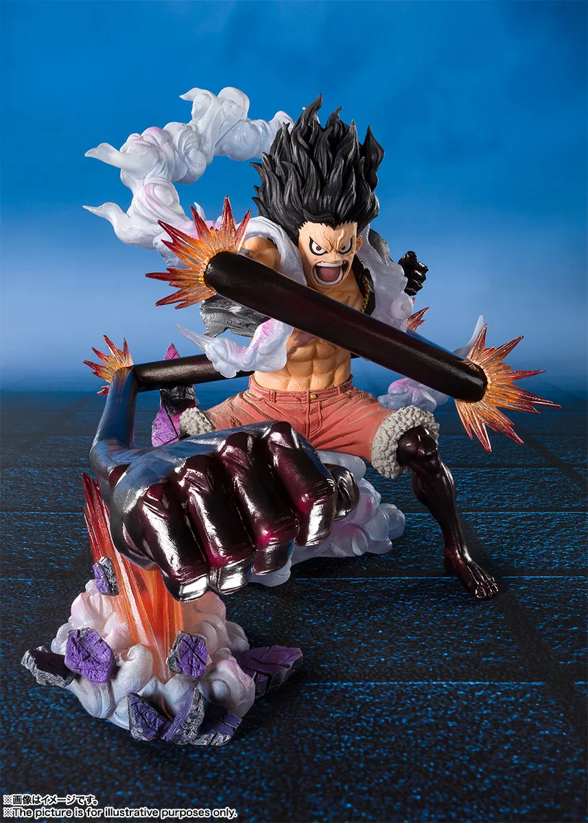 Genuine Bandai Figuarts Zero One Piece Monkey D Luffy Gear 4 Snake Man Figure Anime Toy view 3