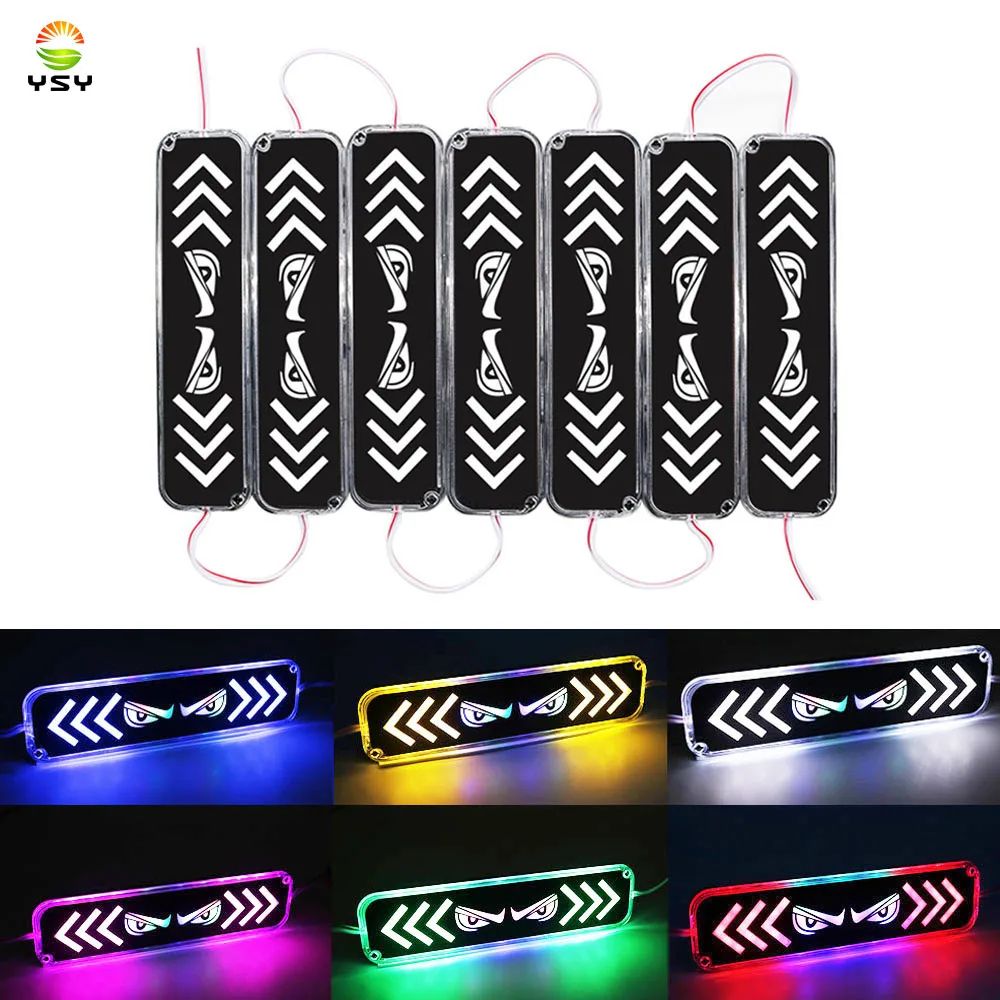 

1 шт. светодиодный модуль от сглаза Demon Eye, стробоскоп, сигнальная лампа, мигающий индикатор RGB для автомобиля