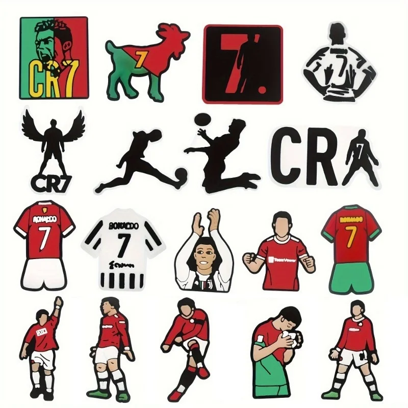 New Hot Sale Football Series Shoes Charms  Cartoon Shoe Charms Decoration Accessories for Classic Clog Party Gifts