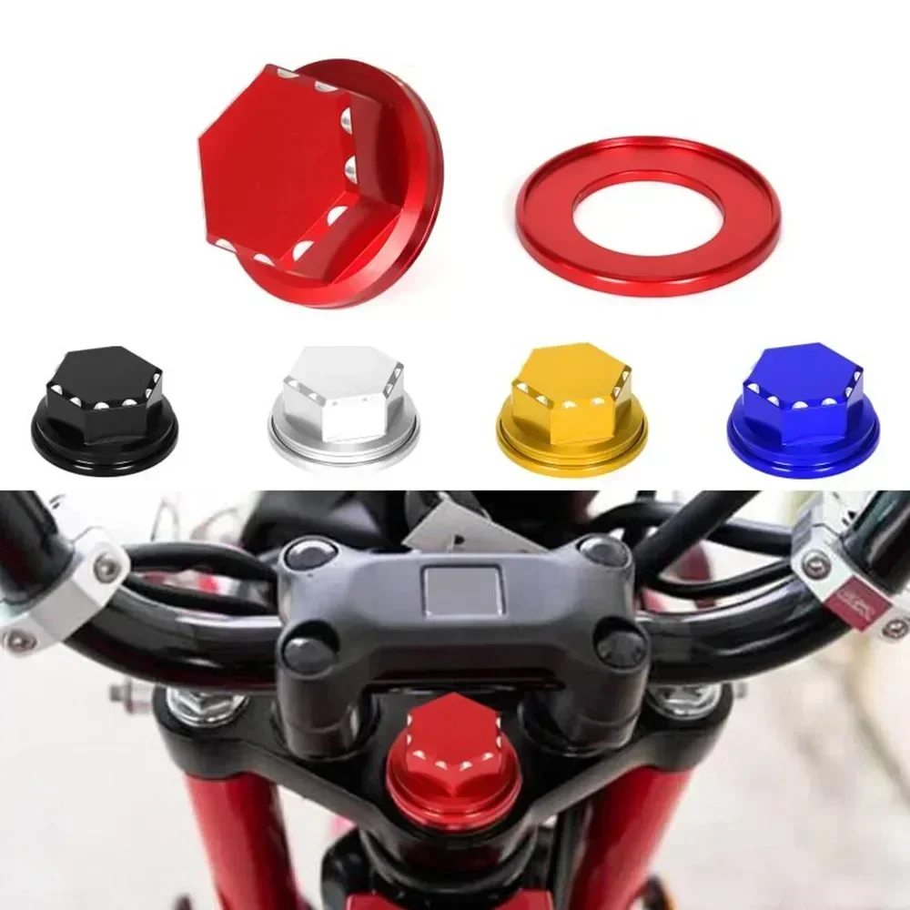 3D CNC HEX Steering Stem Nut Cap Washer Cover For HONDA MONKEY 125 MONKEY125 2018 2019 2020 2021 2022 2023