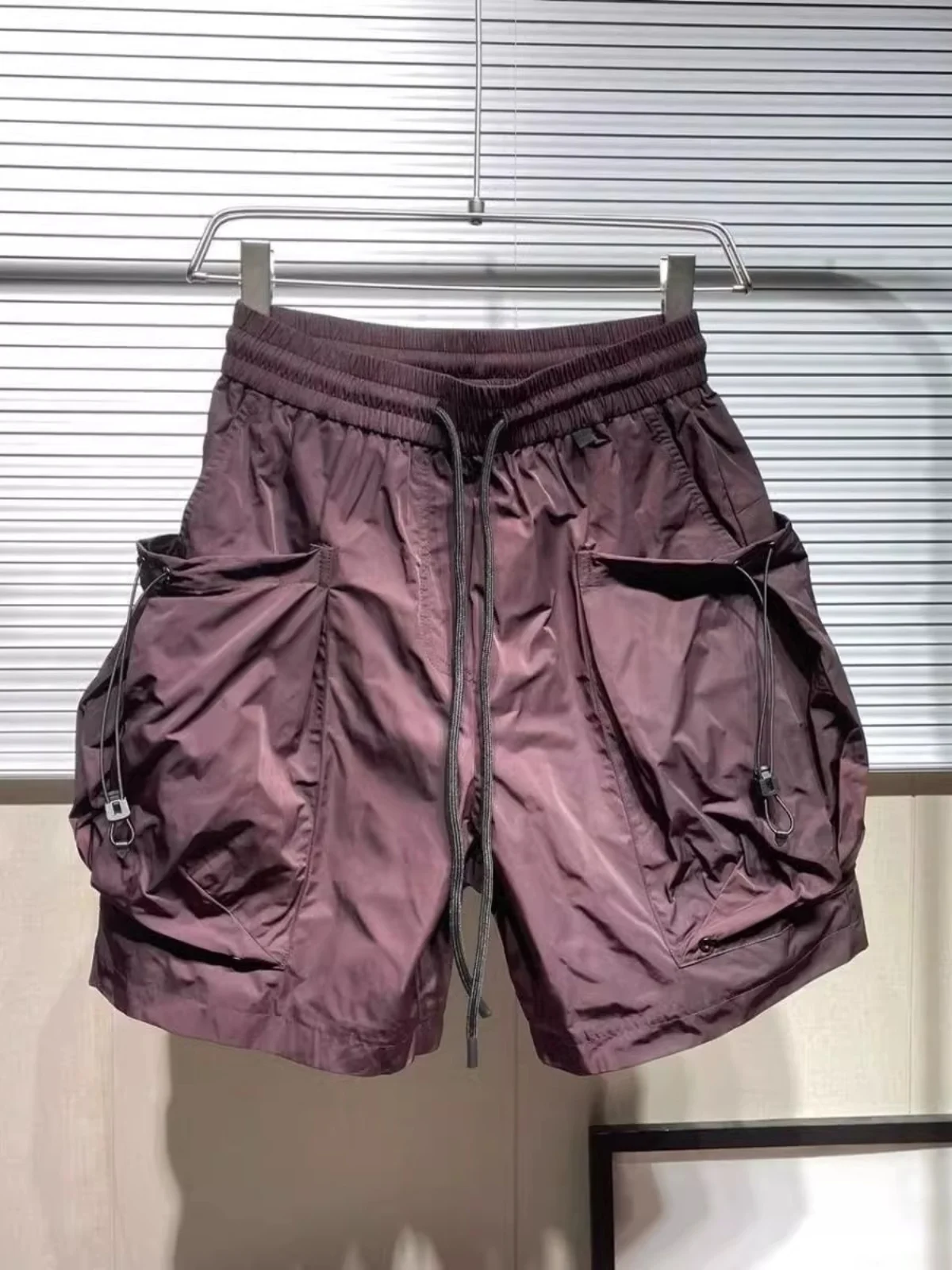 

Cool Feeling Wide Leg Pants Men's Summer Qui Dry Thin Casual Workwear orts Five-Quarter Length Lightweight Breathable