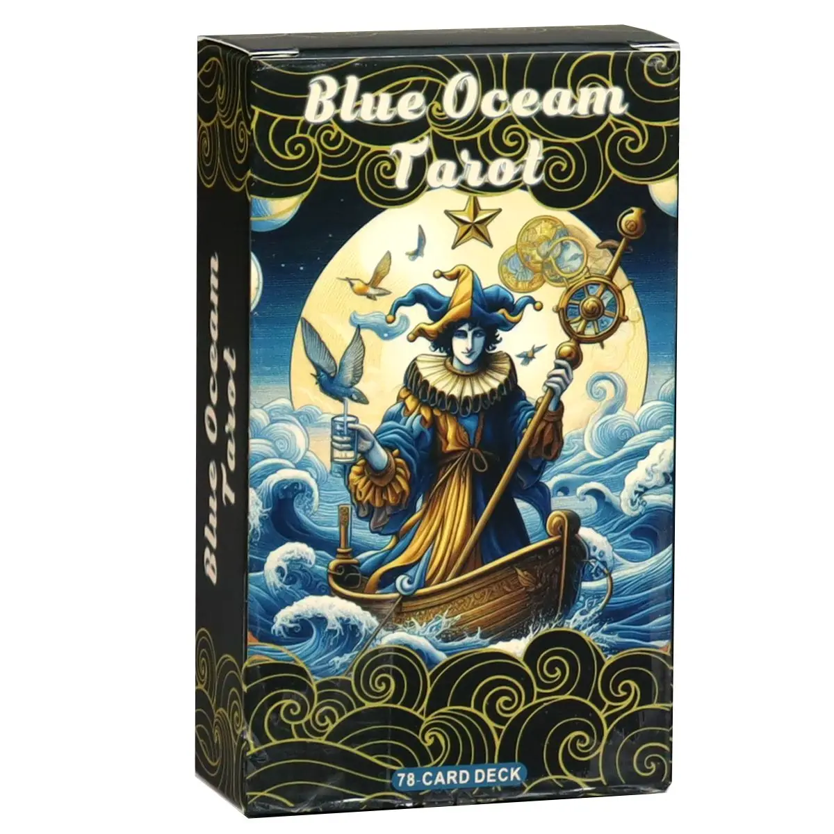 10,3 * 6 cm einzigartiges Oracle-Kartendeck 78 Ocean Wave Tarotkarten-Deck
