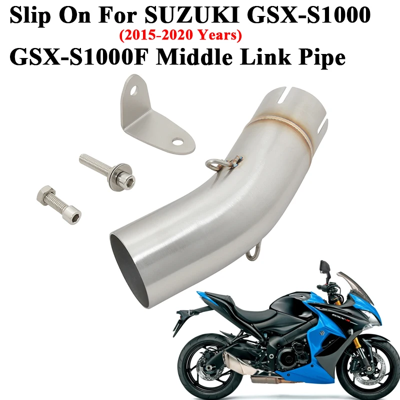 Slip On For SUZUKI GSX-S 1000 GSX S1000 GSXS1000F 2015 - 2020 Motorcycle Exhaust Escape Modify Link Pipe Connect 51mm Muffler