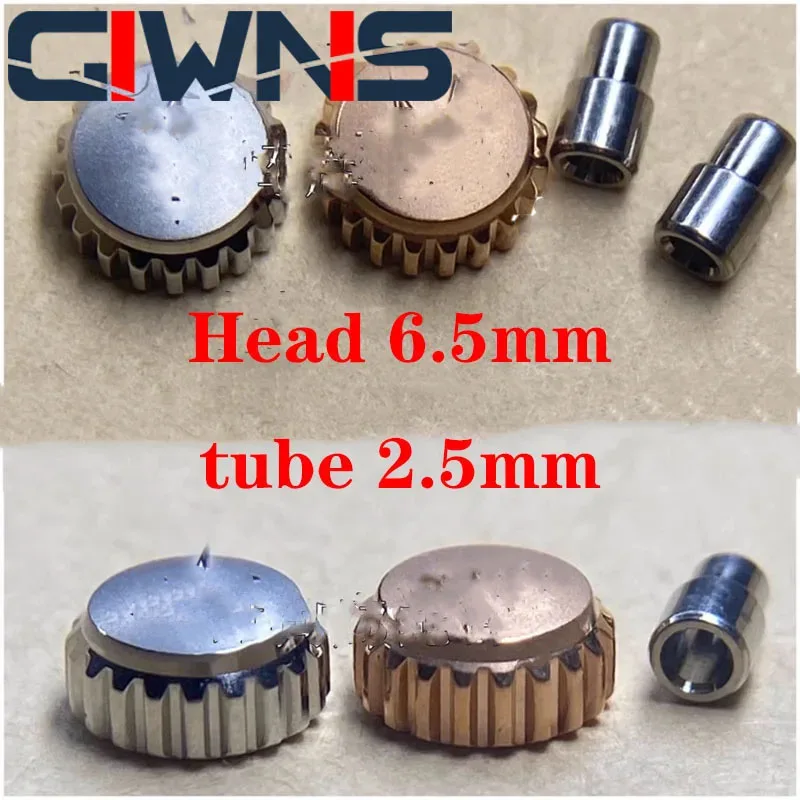 

Watch Sandblast Head Crown 6.5mm Handle Tube 2.5mm Fitting For Hamilton