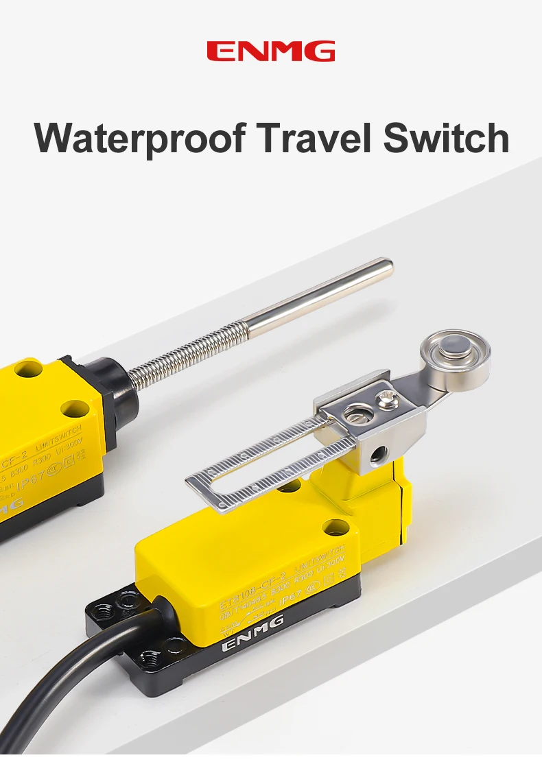 Waterproof ME-8100 Series Limit Switch AC250V 1NO/1NC Self-Reset Touch, Controller with DIN Rail, Mount for Industrial Machine