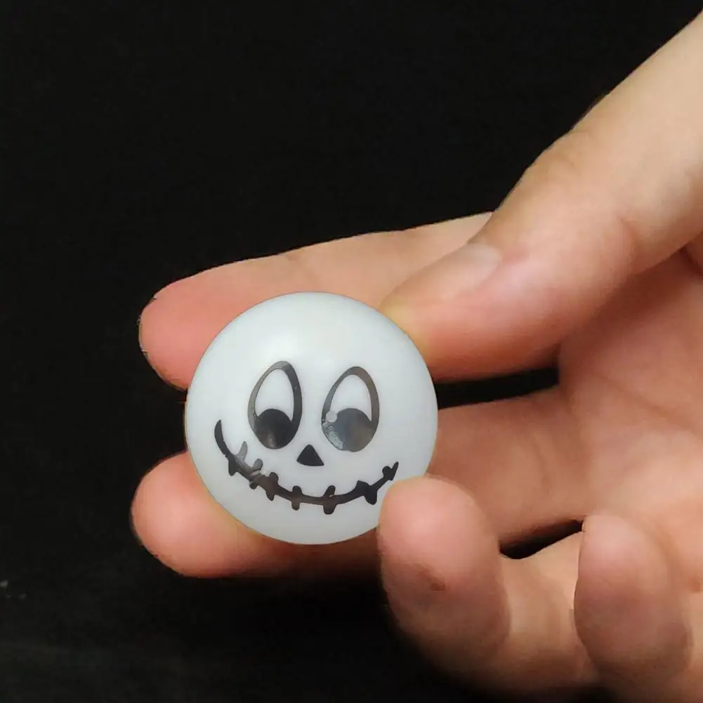 Ghost Face Ping Balls Small Halloween Ball Toys Spooky Carnival Fun 12 Halloween Balls for Cat Toys Party Games