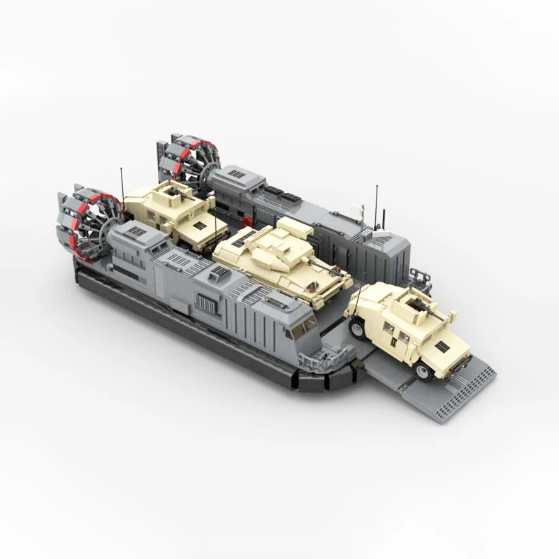 US Military Series Marine Corps MOC Building Blocks Hovercraft Technology Assembly Model Brick Toys Children's Christmas Gifts