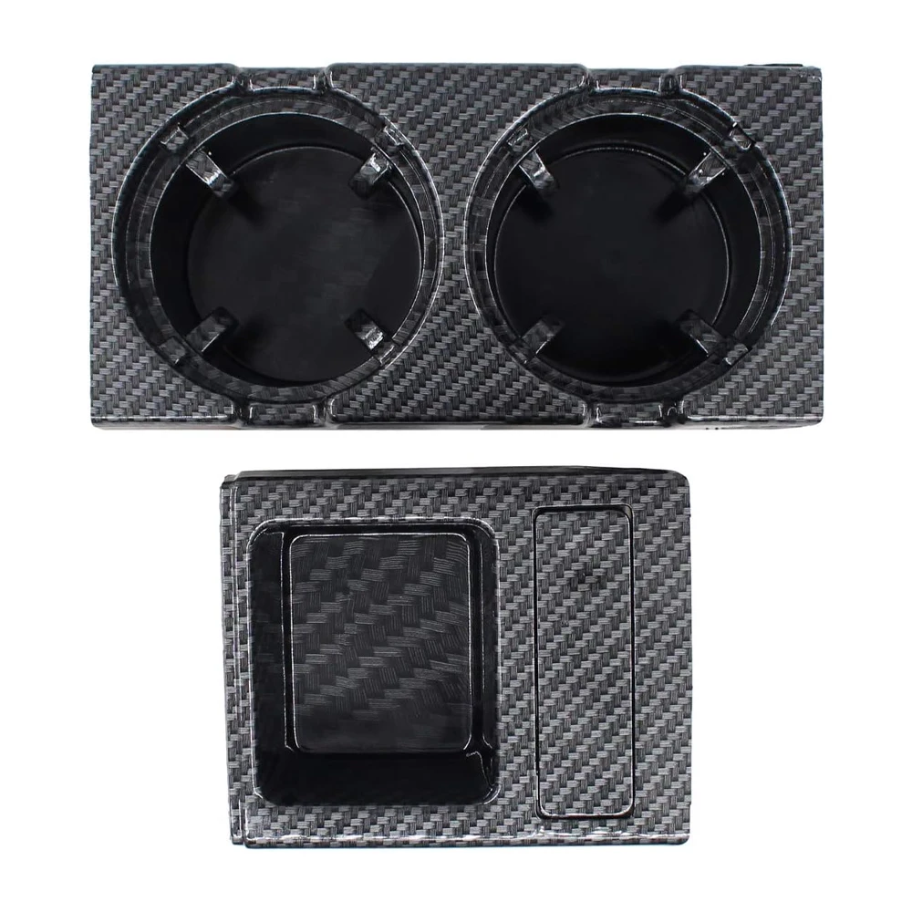 Carbon Fiber Center Console Cup Holder Coin Box for BMW E46 3 Series 1998-2006, High Quality Direct Replacement OEM 51168217953 5