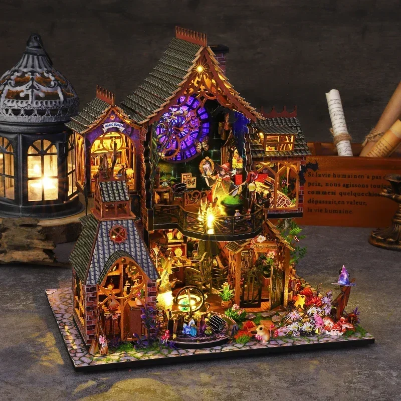 Magic Spirit Cottage Casa Miniature Building Kits Dollhouse